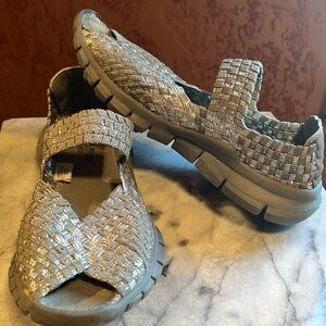 Canyon River Blues Woven Silver Metallic Slip-On Shoes